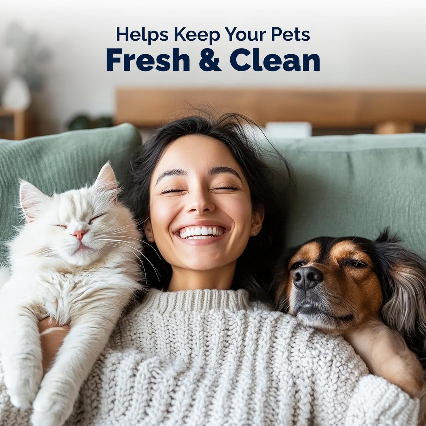 Vetnique DermaBliss Pet Wipes for Dogs & Cats for Grooming, Cleansing & Deodorizing, Thick Dog Wipes for Convenient Dog Cleaning and Natural Pet Odor Eliminator, 100ct Refreshing Scent