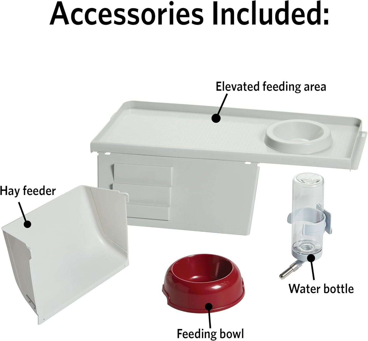 MidWest Homes for Pets 158 Wabbitat Deluxe Rabbit Home, Rabbit Cage, 39.5 L x 23.75 W x 19.75 H Inch, Maroon/White