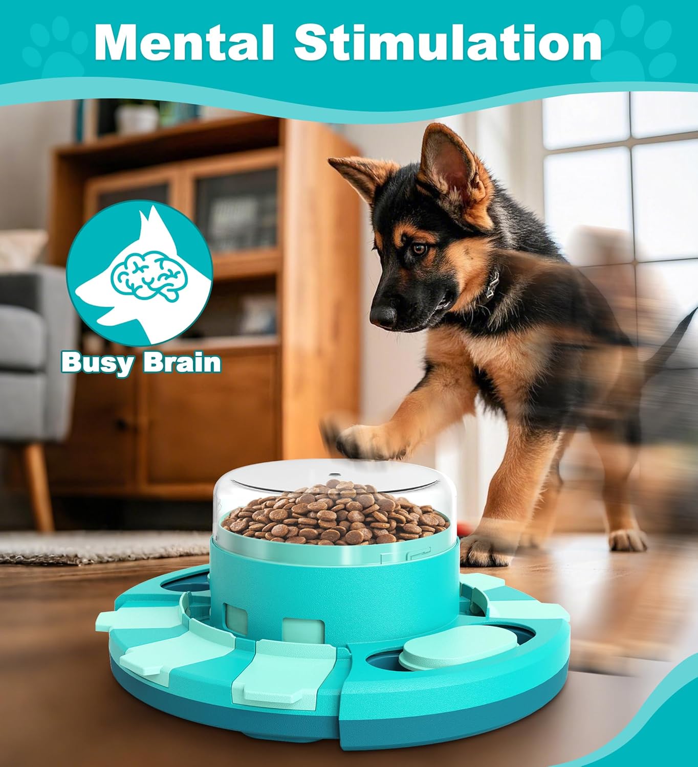 Dog Puzzle Toy, Food Treat Feeder, Mental Stimulation