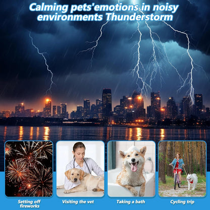 Dog Ear Muffs, Stretchy Hoodie for Dog, Non-Noise Blue Dogs Ear Muffs for Neck Warmer Bath Drying Noise Protection