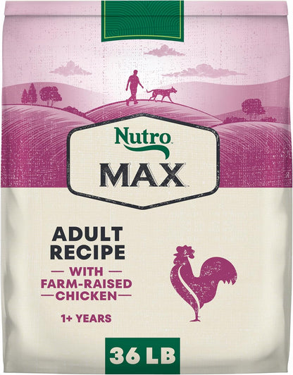 Nutro Max Adult Dry Dog Food with Farm-Raised Chicken, 36 lb Bag