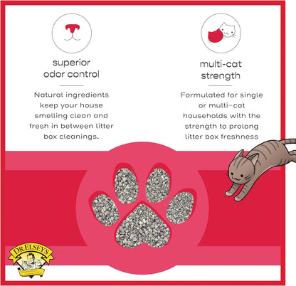 Dr. Elsey's Premium Clumping Cat Litter - Cat Attract - 99% Dust-Free, Low Tracking, Hard Clumping, Superior Odor Control, Natural Herbal Attractant, Unscented & Natural Ingredients, 40 lb
