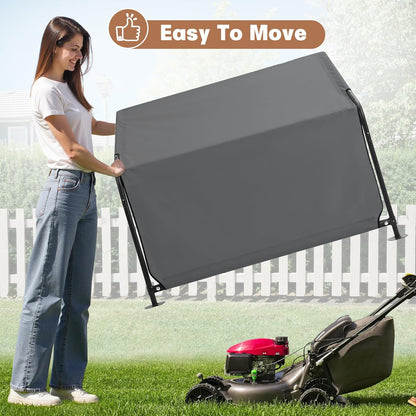 Dog Shade Shelter Outdoor 4'x4'x3' Tent for Large Medium Dogs, Outside Sun Rain Canopy Pet House for Livestock Pigs Cats with Waterproof Roof Ground Nails,Darkl Gray