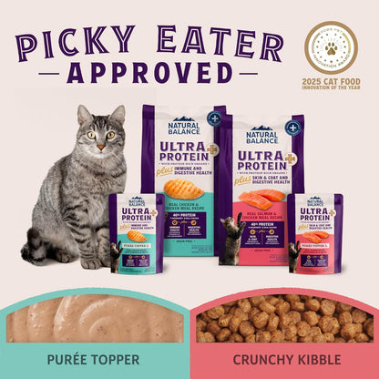 Natural Balance Ultra Protein Plus Dry Cat Food, Immune & Digestive Health Real Chicken & Chicken Meal Recipe with Nutrient-Rich Organs, High Protein Cat Food for Picky Cats - 2.5 lbs.