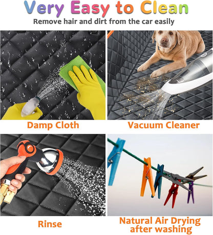 URPOWER Dog Car Seat Cover for Pets 100% Waterproof Hammock 600D Heavy Duty Scratch Proof Nonslip Durable Soft Pet Back Seat Covers for Cars Trucks and SUVs