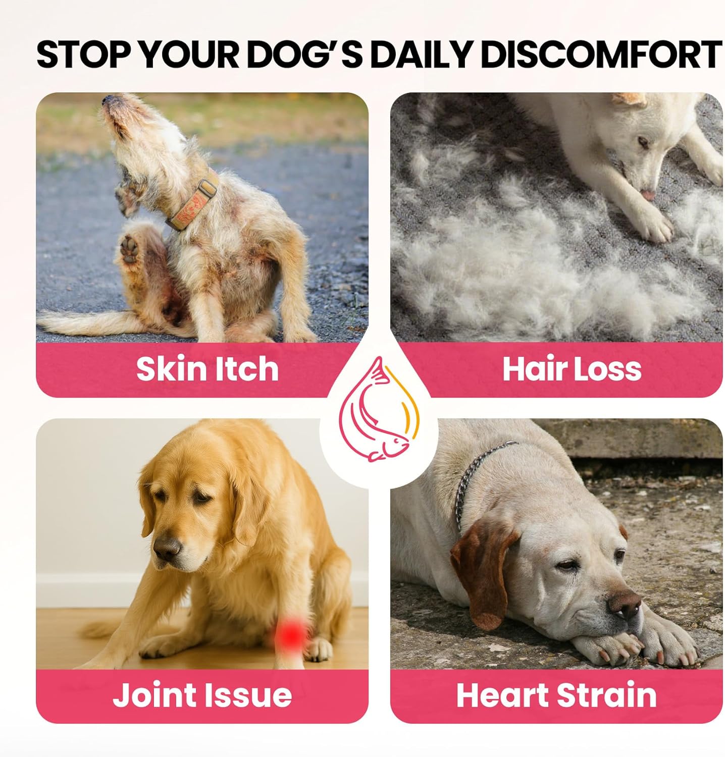 Premium Dog Fish Oil - 8-Source Fish Oil Formula for Coat and Mobility