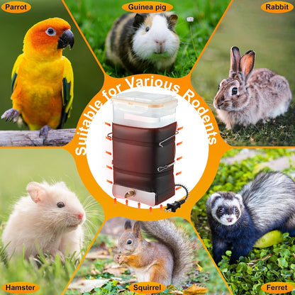 4 Pack 74 oz Heated Rabbit Water Bottle, Large Rabbit Water Dispenser No Drip, Bunny Bottle, Heated Small Animal Drinker for Pets, Rabbits, Guinea Pigs, Hamster, Ferrets, Birds, Mouse, Rats