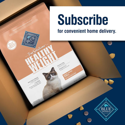 Blue Buffalo True Solutions Weight Control Natural Dry Cat Food for Adult Cats, Chicken, 11-lb. Bag