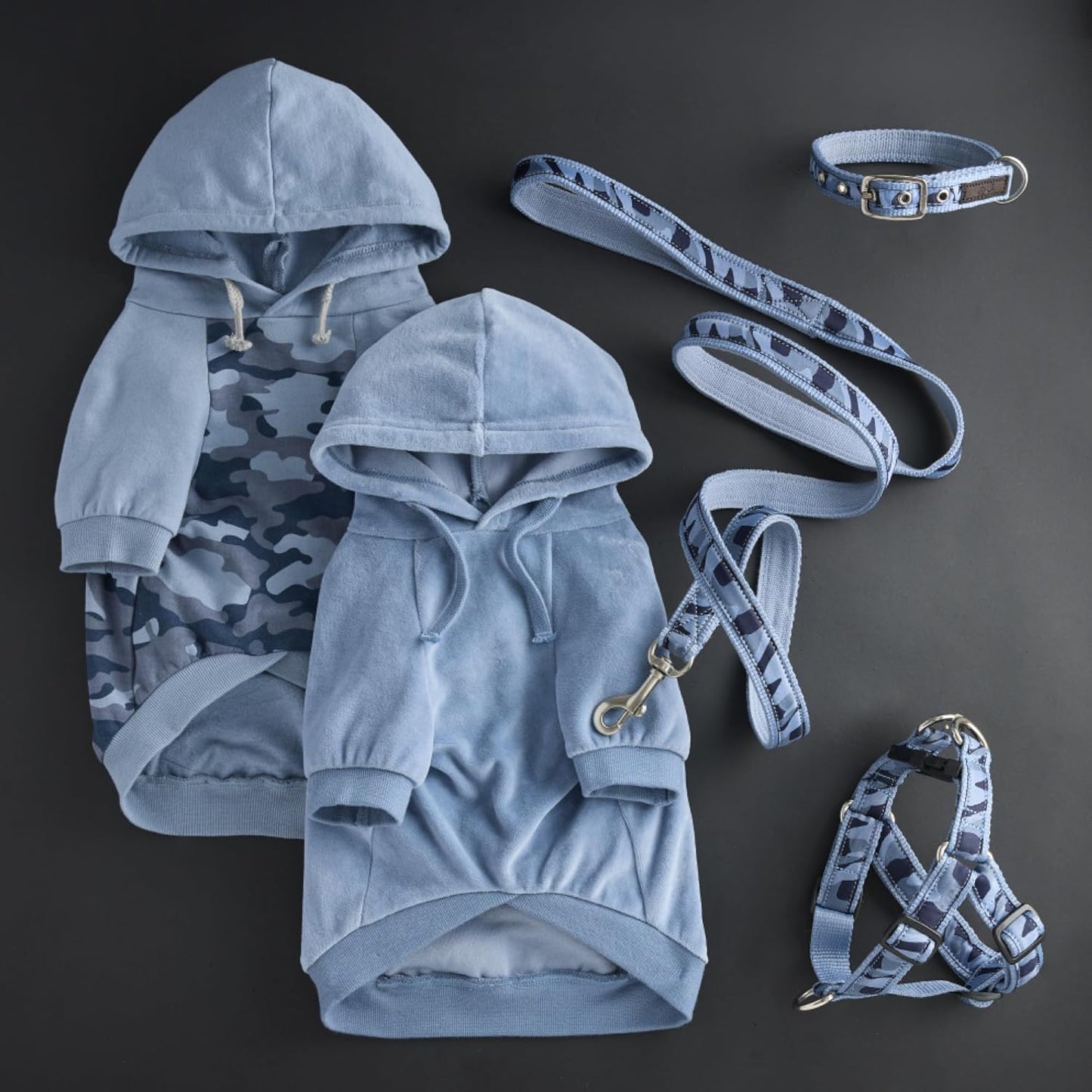 Remy II - The Recycled Ribbon Collar, Adjustable Pet Dog Collars for Small, Medium, Large Dogs and Puppy, Navy Camo, X-Large