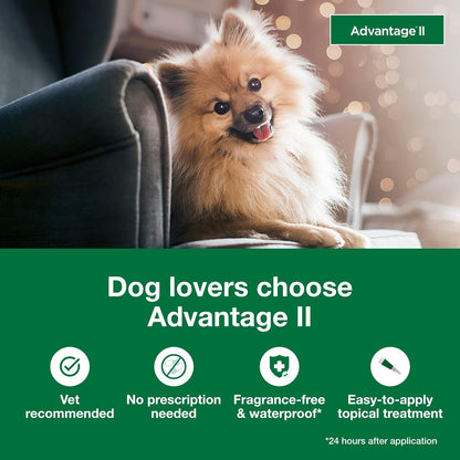 Bundle of Advantage II Small Dogs 3-10 lbs. | 4-Month Supply + Pet Protect Daily Multivitamin for Dogs | 60 Chews with Vitamins