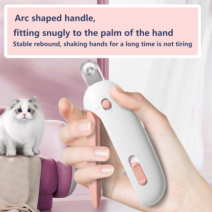 Pets Nail Clippers and Trimmers for Indoor Cats & Small Animals, Safety Lock and Nail File, Nail Trimmer & Claw Scissors for Home Grooming - Professional Grooming Tool for Pets (Pink)