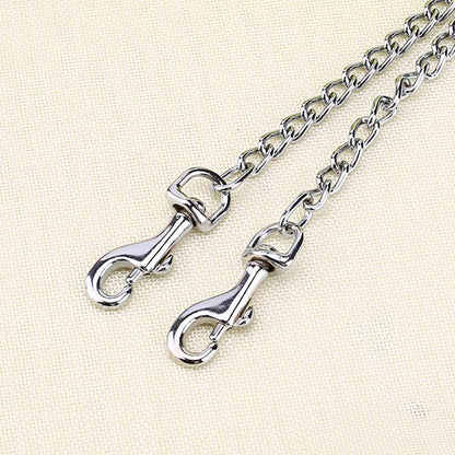 Acouto Double Dog Leash Coupler - Stainless Double Coupler 2 Way Leash Two Pet Dogs Walking - No Walking - Pet SuppliesDogsCollars, Harnesses & LeashesLeashesDouble Leashes