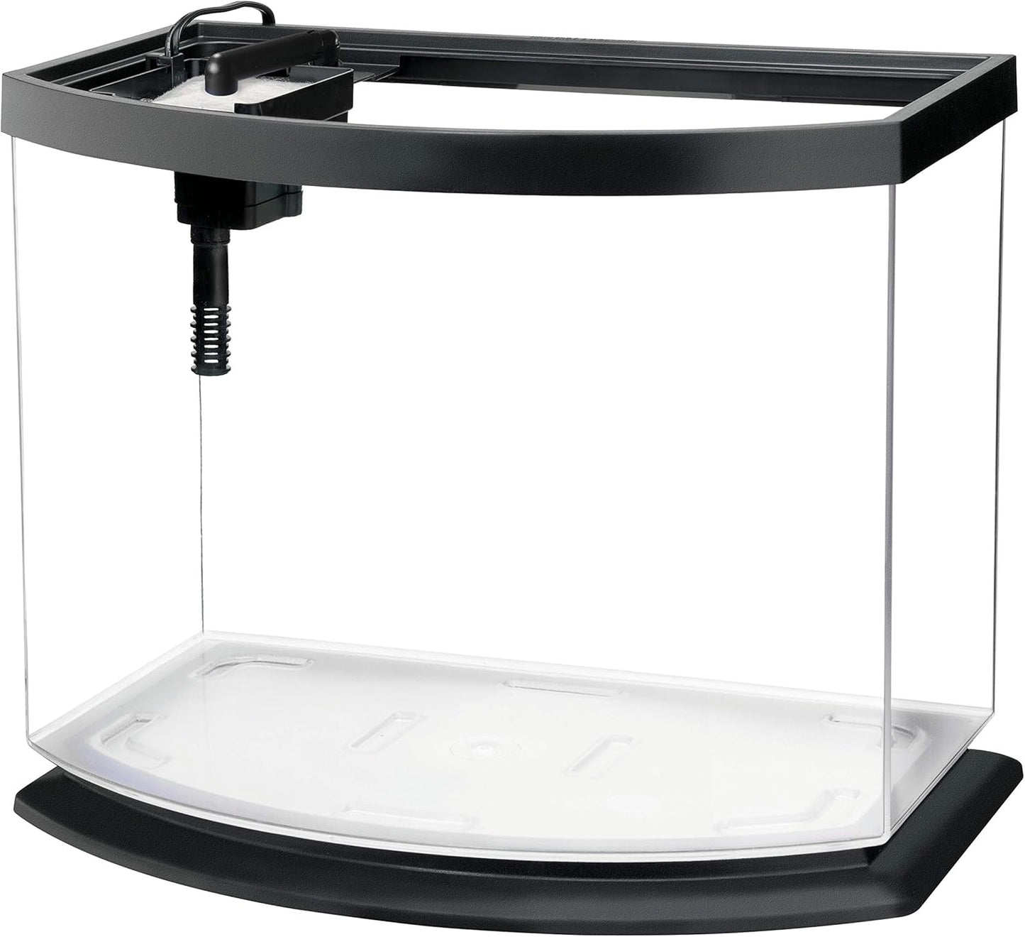 Aqueon LED MiniBow Small Aquarium Fish Tank Kit with SmartClean Technology, Black, 5 Gallon