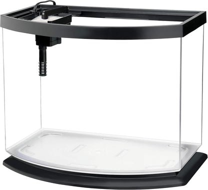 Aqueon LED MiniBow Small Aquarium Fish Tank Kit with SmartClean Technology, Black, 5 Gallon