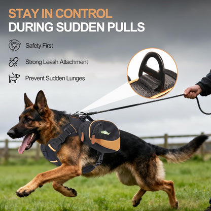 Dog Backpack Suitable for Medium-Sized Dogs, Adjustable Lightweight Pet Harness, Built-in Poop Bag Dispenser, Waterproof and Safe, Suitable for Hiking, Puppy Training, Or Daily Walks, M
