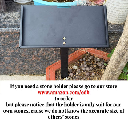 ODB Personalized Pet Memorial Stones, Black Granite Memorial Garden Stone Engraved with Photo, Gifts for Someone Who Lost a Loved One, or Pet, Dog, Cat (with Photo)