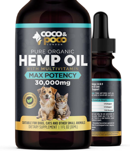 CocoPoco® Oil for Dogs Cats - Made in UK - Oil for Dog -100% Natural - Pack of 1
