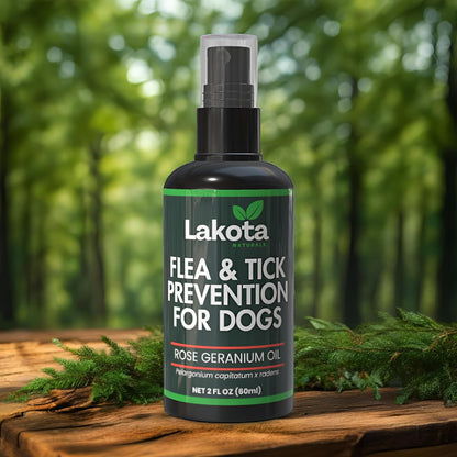 All Natural Flea and Tick Prevention Spray for Dogs - 2oz