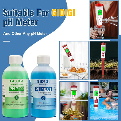 Aquarium Salinity pH Meter,Digital Salt Tester Kit for Saltwater Fish pH Meter Calibration Solution Kit,Includes pH 7.00, 10.01 and pH Electrode Protection Solution