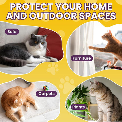 Enhanced Cat Deterrent Spray 10.14 Fl Oz No Scratch for Cats Indoor & Outdoor Keep Off Cat Spray Natural Safe Repellent for Effective Training Aid for Furniture Curtain Sofas Protection