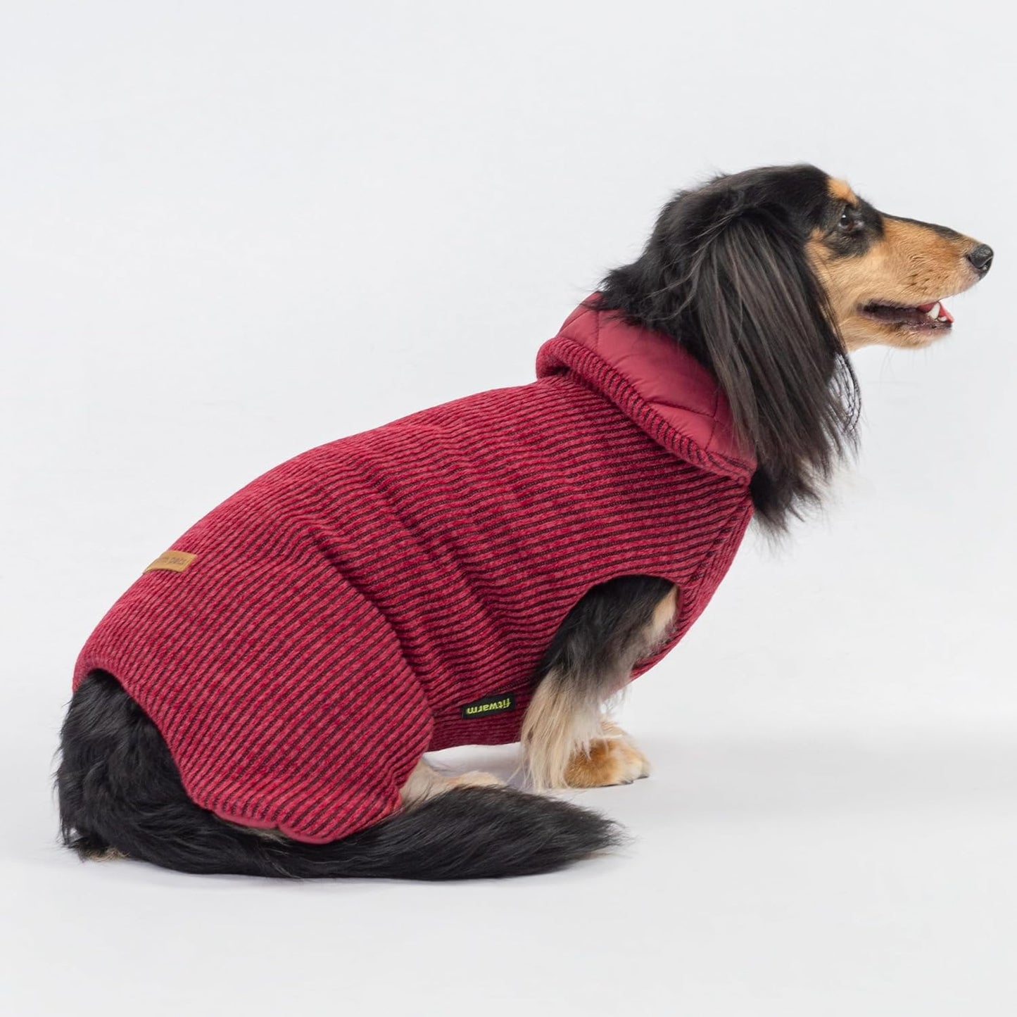 Fitwarm Reversible Quilted Dog Coat, Cozy Winter Clothes for Small Dogs Boy Girl, Windproof Thermal Pet Jacket, Red, Burgundy, XL