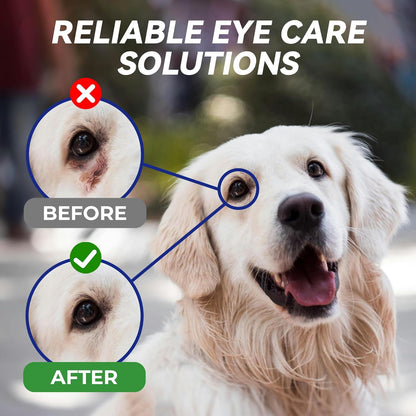 Wellix PET Dog Eye Drops, Eye Drops for Dogs&Cats, Dog Eye Infection Treatment to Soothe Eye Allergy, Soothe Dry Eyes Pink Eyes, Dog Tear Stain Cleaner-60ml