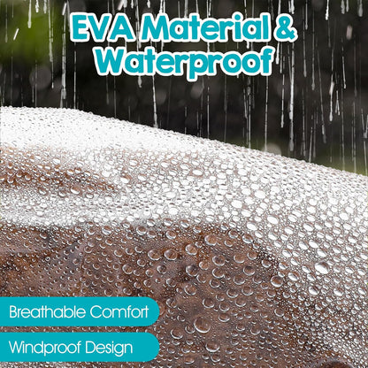 Clear Dog Rain Poncho for Small Medium Dogs, Transparency Pet Raincoat Waterproof Cloak Pet Hooded Raincoat Jacket for Bichon Poodle (Transparent, Medium)