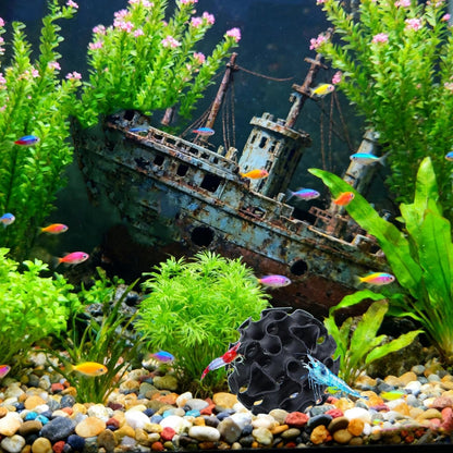 3 Pack Aquarium Fish Tank Accessories, Hollowed-Out Decoration for Shrimp Hideout, Moss, Sea Grass and Other Aquatic Plant or Small Aquatic Animal, Shrimp Hides for Aquarium