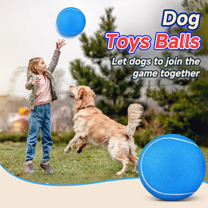HETOO Dog Tennis Balls: 9.5 inch Giant Large Dog Toys- Herding Dog Toys Balls- Outdoor Big Dog Tennis Ball for Medium Large Dogs- Pet Toys Golden Retriever Birthday Christams Gifts- Blue