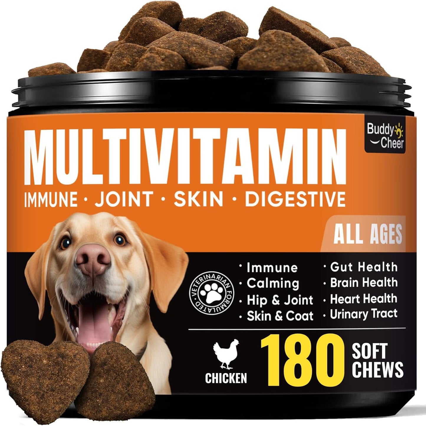 Dog Multivitamin Soft Chews – 10-in-1 Complete Wellness for Joints, Skin & Digestion