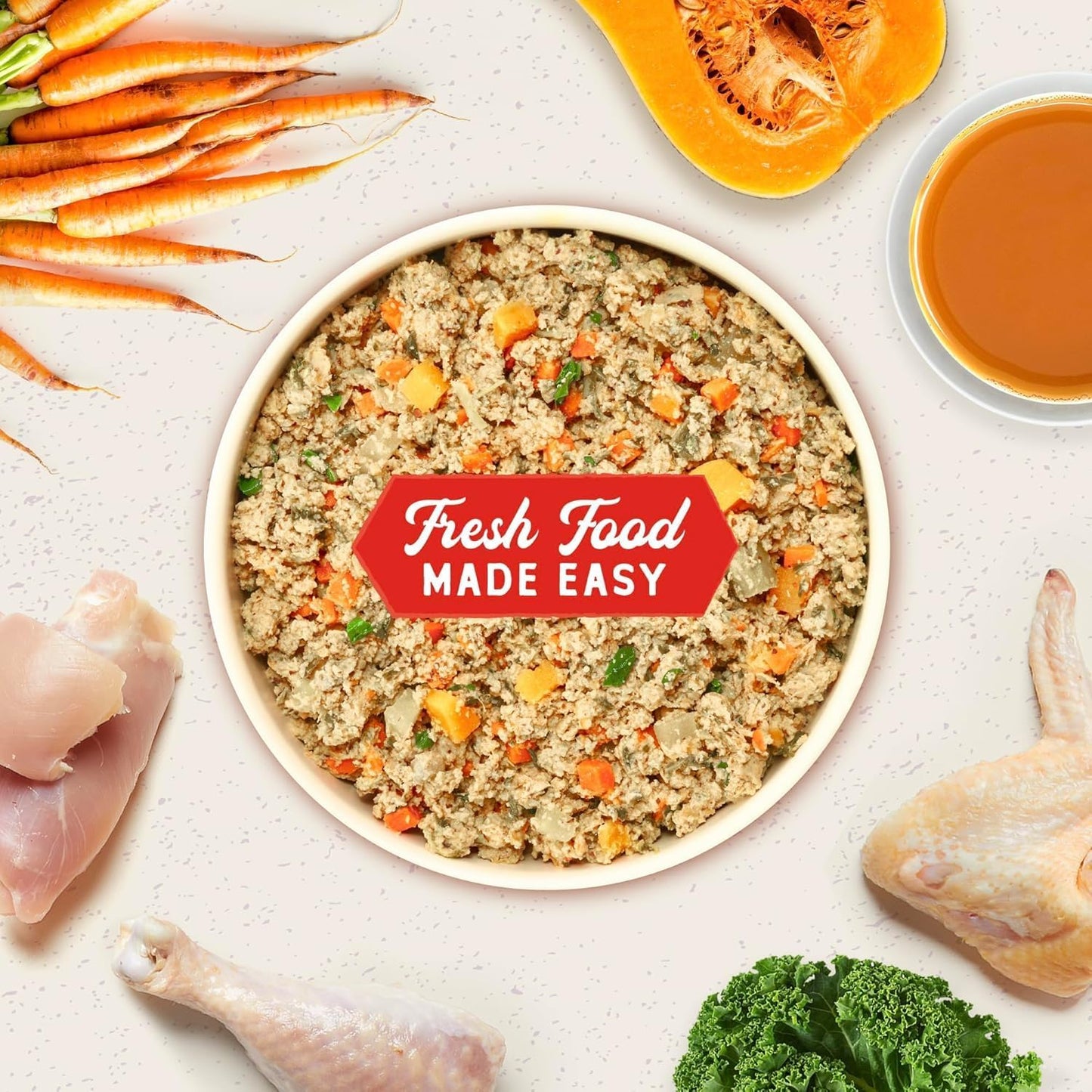 Stella & Chewy's FreshMade Frozen Fresh Grain-Free Chick-a-Lick'n Dog Food, 16-oz Pouch (Pack of 4)