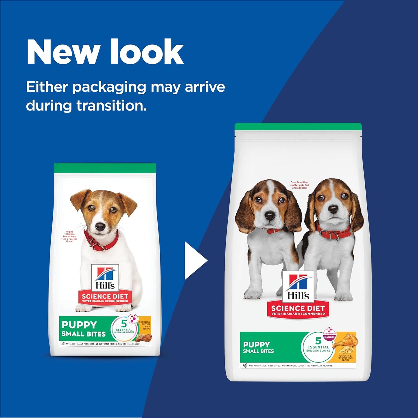 Hill's Science Diet Puppy, Puppy Premium Nutrition, Small Kibble, Dry Dog Food, Chicken & Brown Rice, 4.5 lb Bag