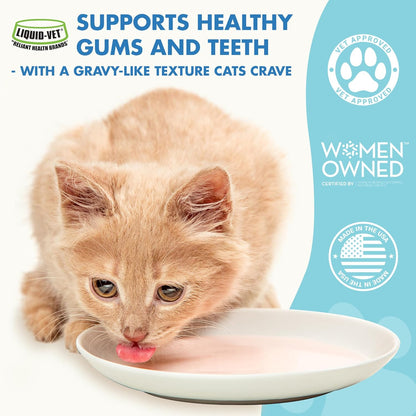 LIQUID-VET Ultimate Cat Teeth Cleaning for Comprehensive Dental Care SPECIFICALLY Formulated for Cats: Freshen Bad Breath Solutions for Superior Cat Oral Hygiene and Pet Dental Health.