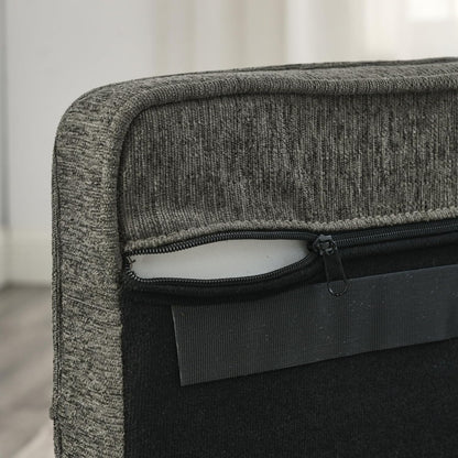 Elevated Rectangle Pet Sofa Bed for Small Medium Dogs Comfortable Orthopedic Support Couch Durable Indoor Lounge Furniture Modern Pet Bedding Raised Design Washable Fabric Plush Padding (Dark Gray)