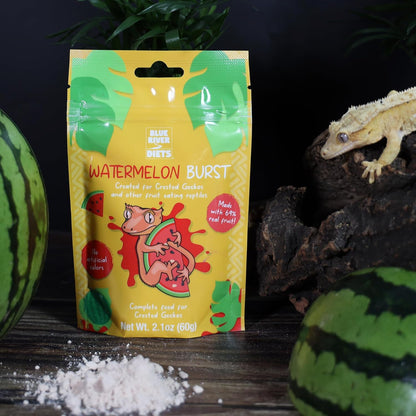 Crested Gecko Diet | Watermelon Burst | All Natural Low Fat Complete Gecko Food | 2.1oz