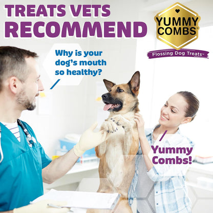 Yummy Combs Dog Dental Treats – Vet VOHC Approved – Delicious Chicken Protein – Removes Tartar with Cleaning Comb Shape – Dental Dog Treats for Extra Small Dogs (24oz, 96 Count)