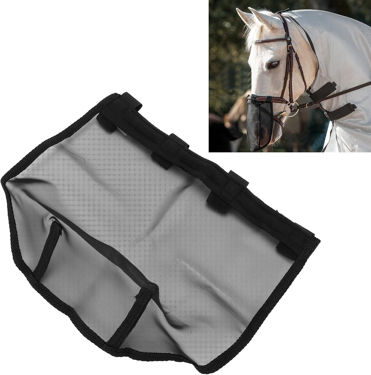 Horse Nose Cover, Breathable Teslin Fly Mask for Horses Face and Nose Protect, Comfortable Elastic Nose Net for Riding, Training and Competitions