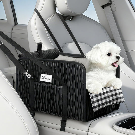 Center Console Dog Car Seat - Portable Armrest Booster Car Seats for Small Dogs, Detachable Washable Pet Carriers Puppy Essentials- Support Pet Up to 11lbs