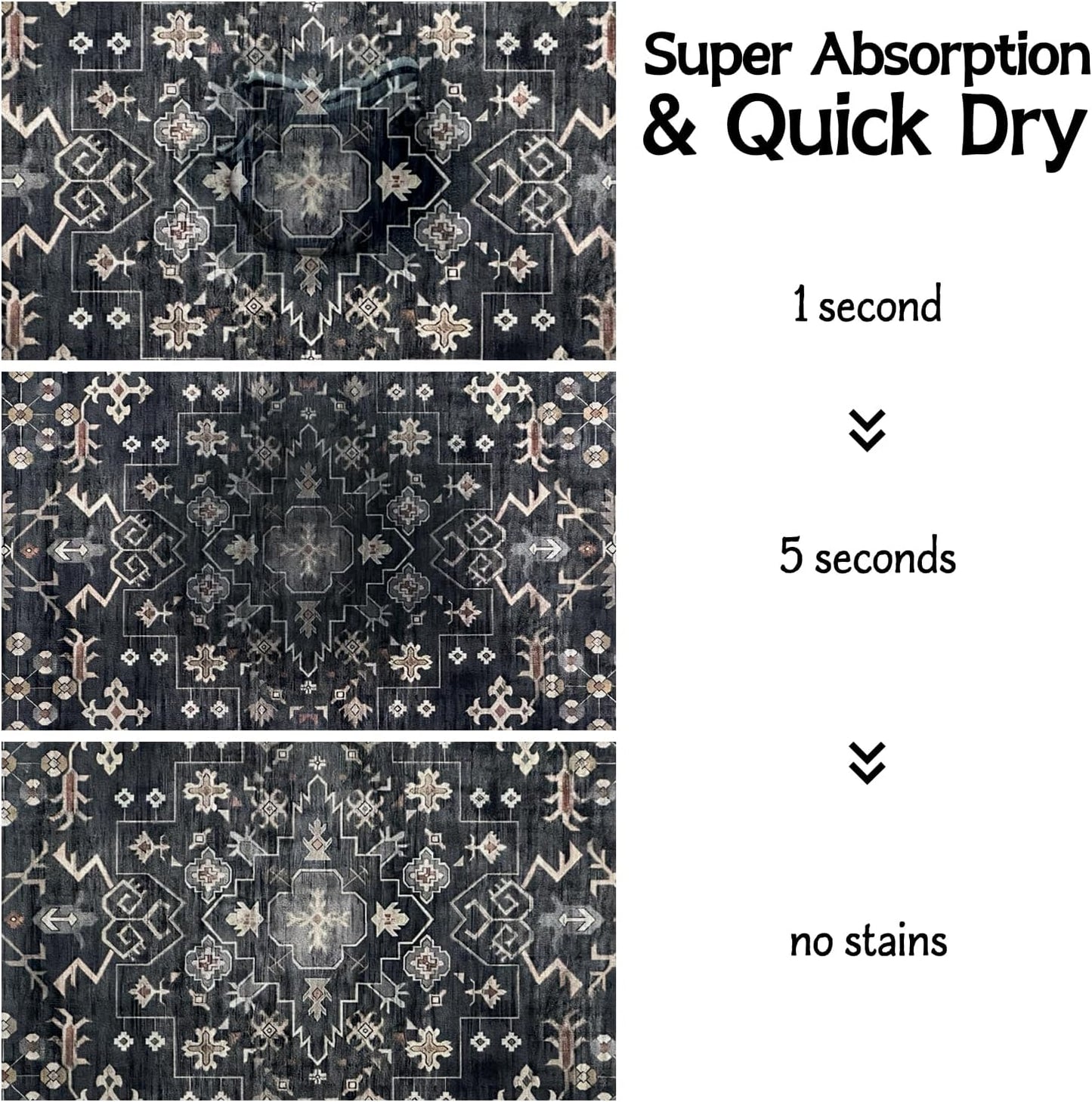 Pet Food Mats for Floor, Absorbent Dog Mat for Food and Water Dispenser Mat, Dog Food Mat Quick Dry Cat Food Mat Pet Supplies