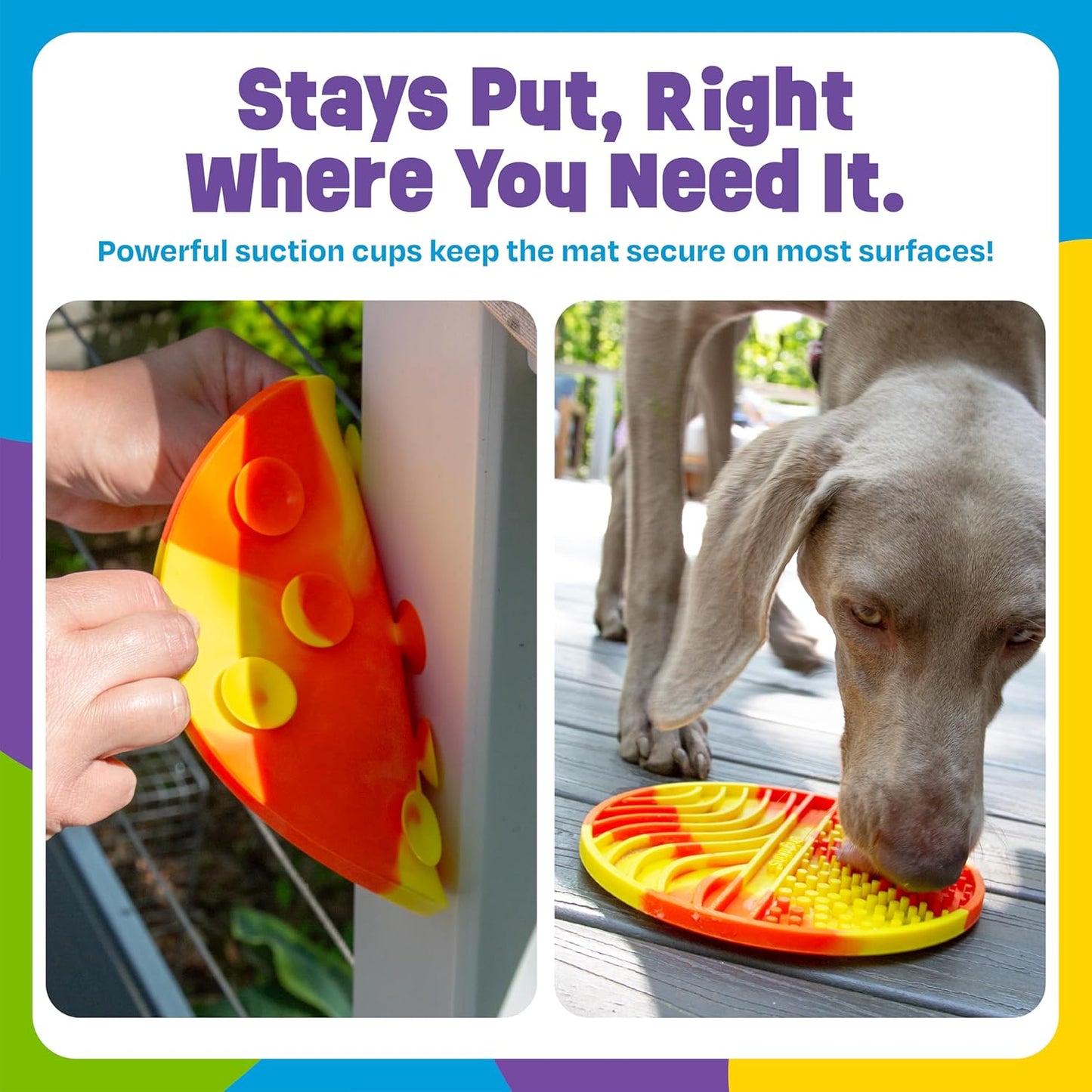 Brightkins Tie Dye Circle Lick Mat, Food Rubber Mat and Snuffle Pet Supplies, Enrichment Puppy Pads Essentials Products, Anxiety Relief Items, Interactive Dog Toys