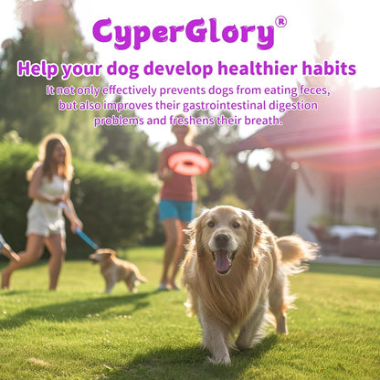 No Poop Chews for Dogs - 120 Chews Stool Eating Deterrent with Probiotics & Digestive Enzymes Supplement - Teeth Health & Immune - No Poop Eating Deterrent for Dogs - Made in USA