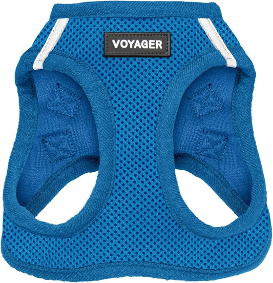 Best Pet Supplies Voyager Step-in Air Harness - All Weather Mesh, Reflective, No Pull Harness for Dogs, Cats - Secure with Hook & Loop Fastener, Buckle, Double D-Rings - Royal Blue, XS