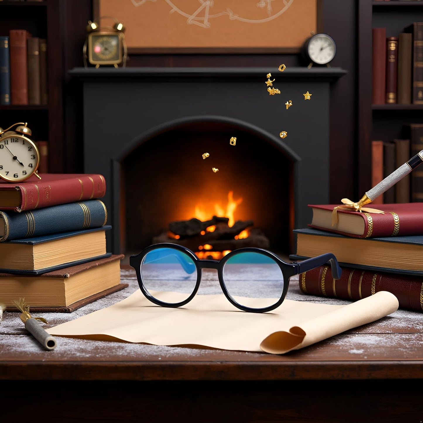 2Pcs Nerd Glasses, Black Pet Dog Cute Glasses Clear Lens Retro Glasses Photo Props Transparent Cat Sun Glasses for Small Dogs Cats Cosplay Costume