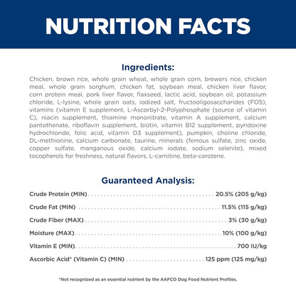 Hill's Science Diet Small & Mini, Adult 1-6, Small & Mini Breeds Premium Nutrition, Dry Dog Food, Chicken & Brown Rice, 4.5 lb Bag