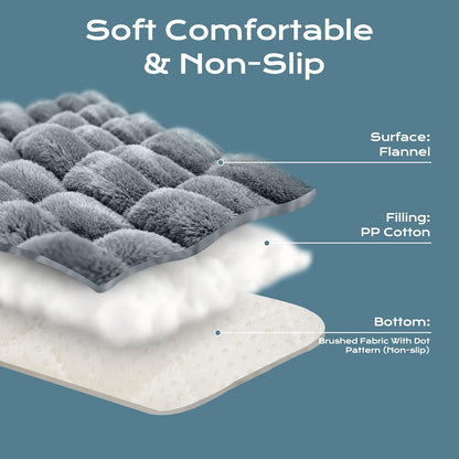 Backseat Dog Bed Mat for Car, Dog Bed for Back Seat, Pet Car Blanket Soft and Comfortable, Upgraded Bottom Non-Slip, Washable Travel Pet Mat for Cars Trucks and SUVs, Gray, 53x24in