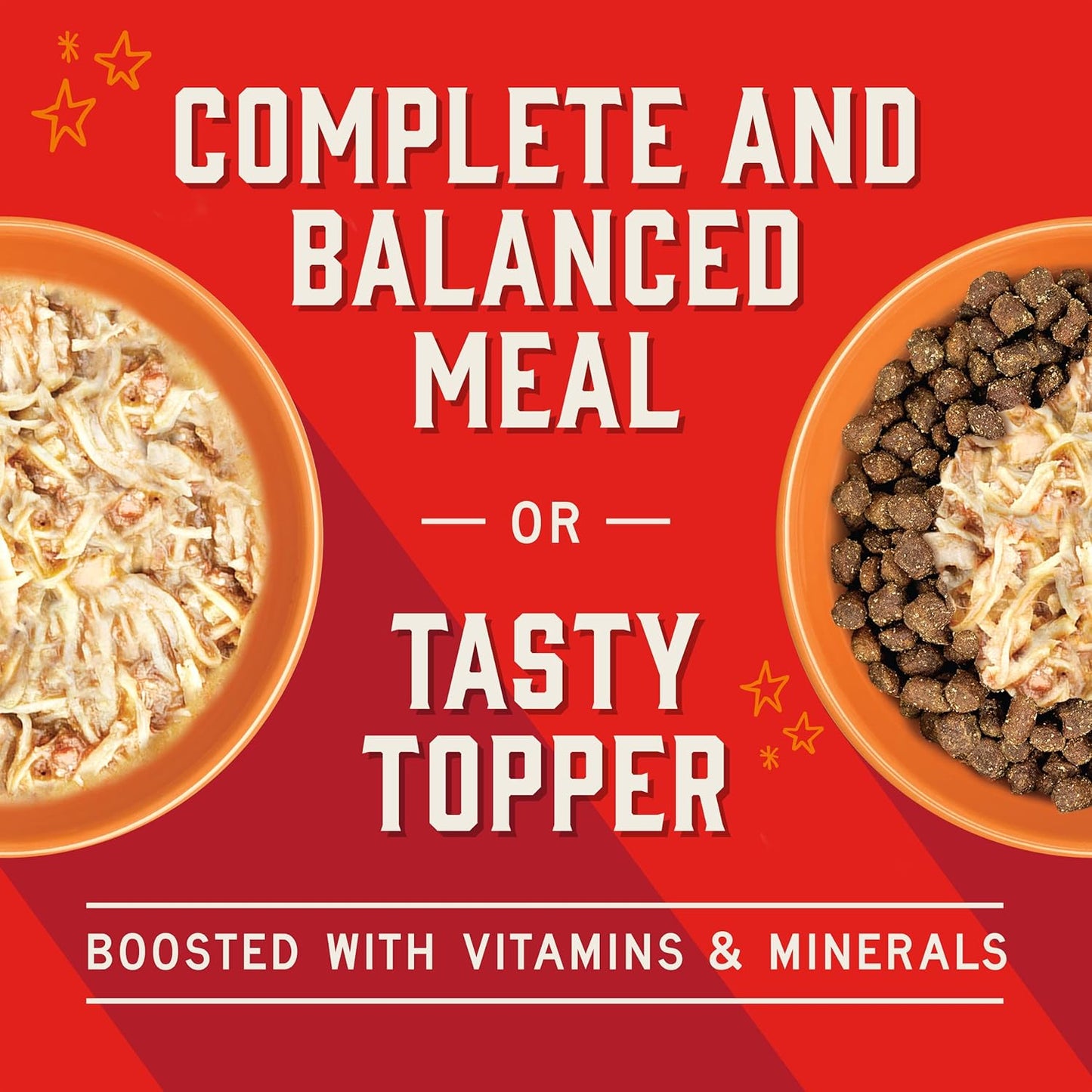 Stella & Chewy's Grass Fed Beef & Chicken Shredrs - Premium Dog Food Pouches - Perfect For Picky Eaters- 24 Pack, 2.8oz Each