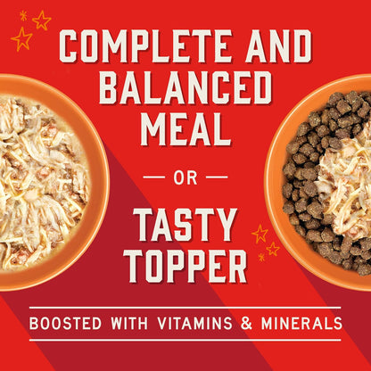 Stella & Chewy's Grass Fed Beef & Chicken Shredrs - Premium Dog Food Pouches - Perfect For Picky Eaters- 24 Pack, 2.8oz Each