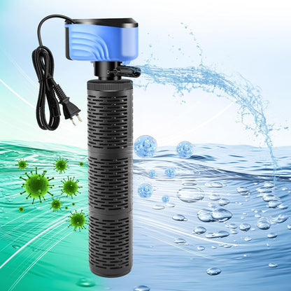660GPH Aquarium Filter for 100-300 Gallon Fish Tank | Submersible Water Pump | Quiet Whisper Operation | Freshwater & Saltwater Aquariums
