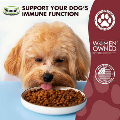 Liquid-Vet Immune Support for Dogs – Antioxidant Protection & Gut Health – Inulin, Beta-Glucan & Omega-3s / Fish Oil & More! - Made for Picky Eaters