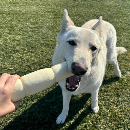 Beef Cheek Rolls 5-6” Water Buffalo Retriever Style Cheek Roll Dog Chews 5 Pack Collagen Sticks Chews for Dogs Long Lasting Chew Treats Great for Power Chewers Safe Rawhide Alternative Retriever Rolls